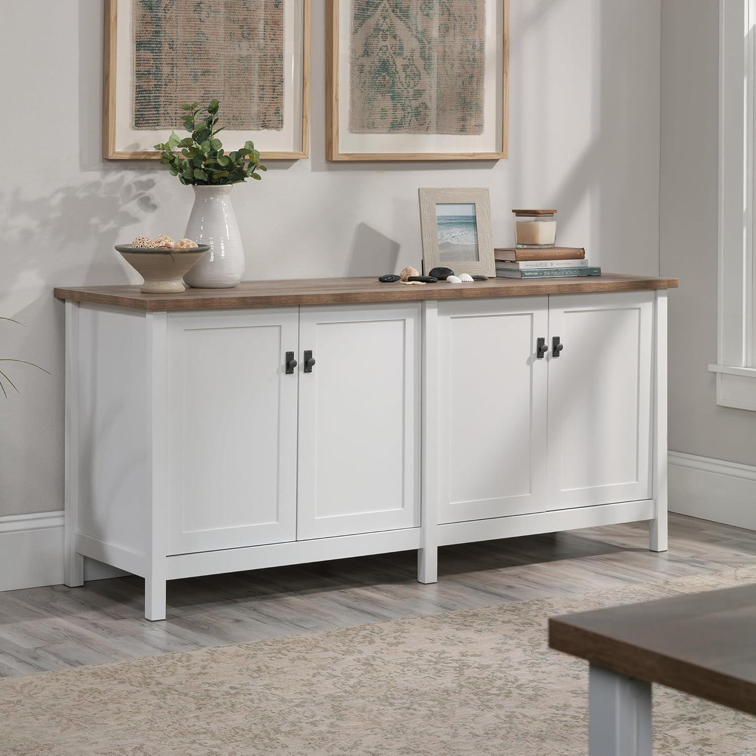 Sauder Cottage Road Storage Credenza, White Finish