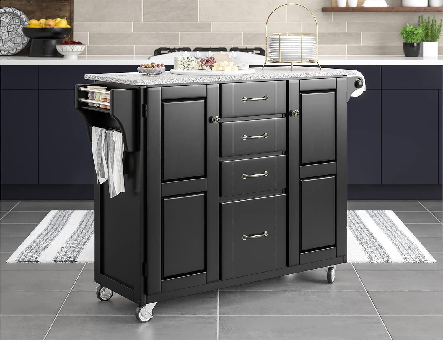 Homestyles Create-a-Cart Wood Rolling Kitchen Cart in Off White