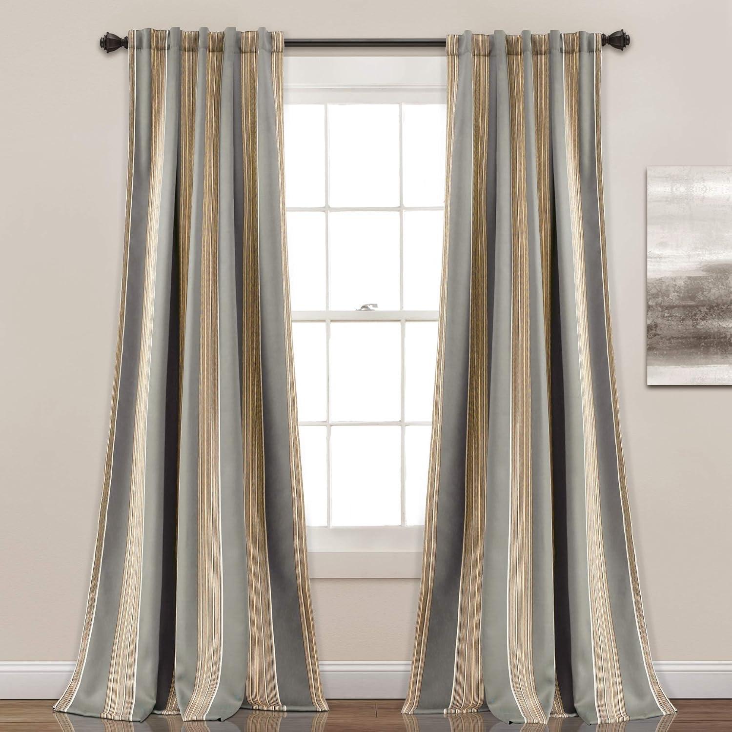 Lush Decor Julia Polyester Room Darkening Sliding Panel Pair (Set of 2)