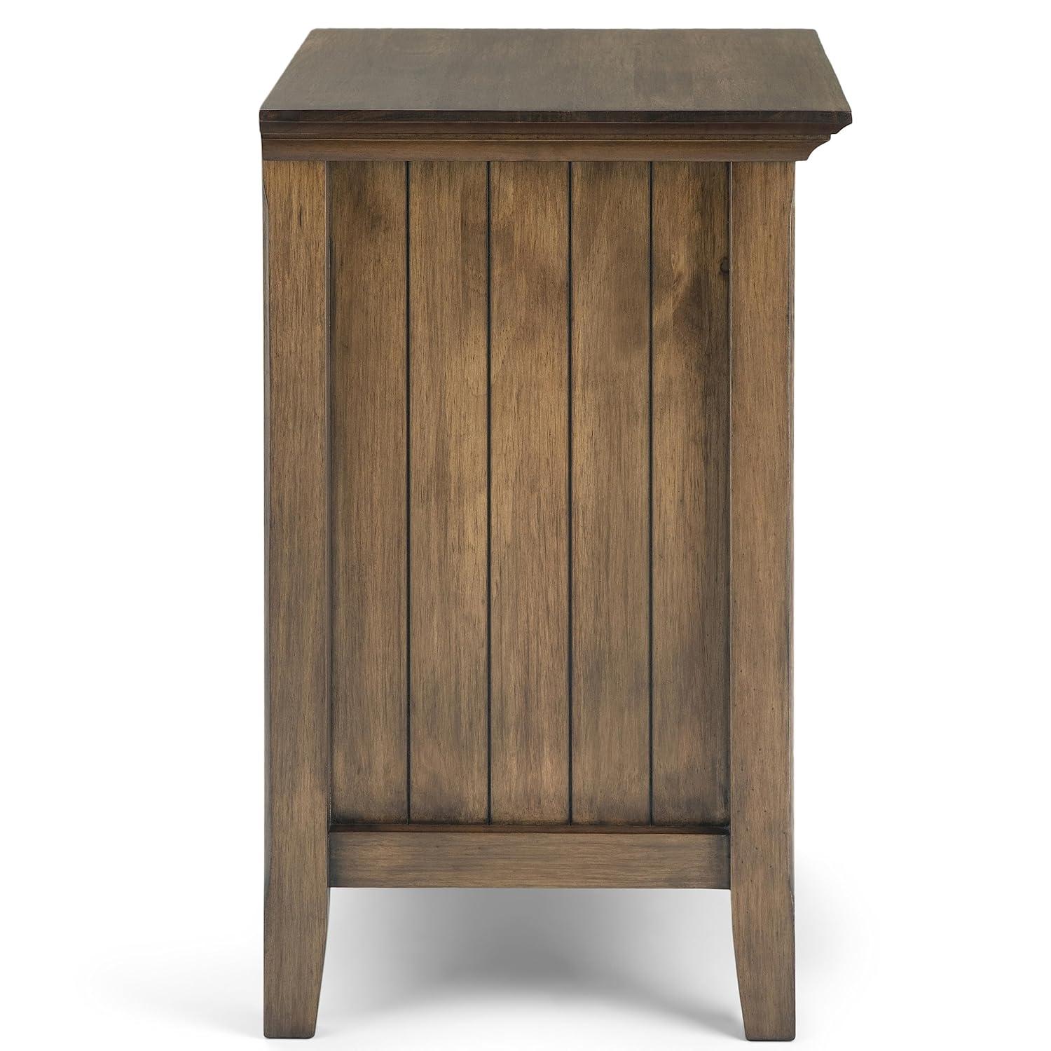 Simpli Home Acadian 24"W 1-Drawer Solid Wood Nightstand with Open Bottom Storage