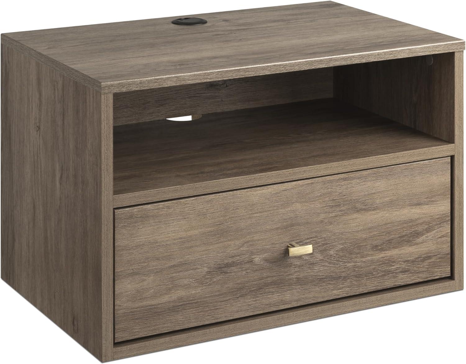 Floating 1 Drawer Nightstand with Open Shelf - Prepac