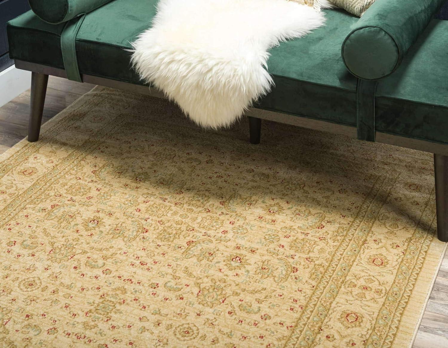 Unique Loom Floral Traditional Area Rugs, Beige