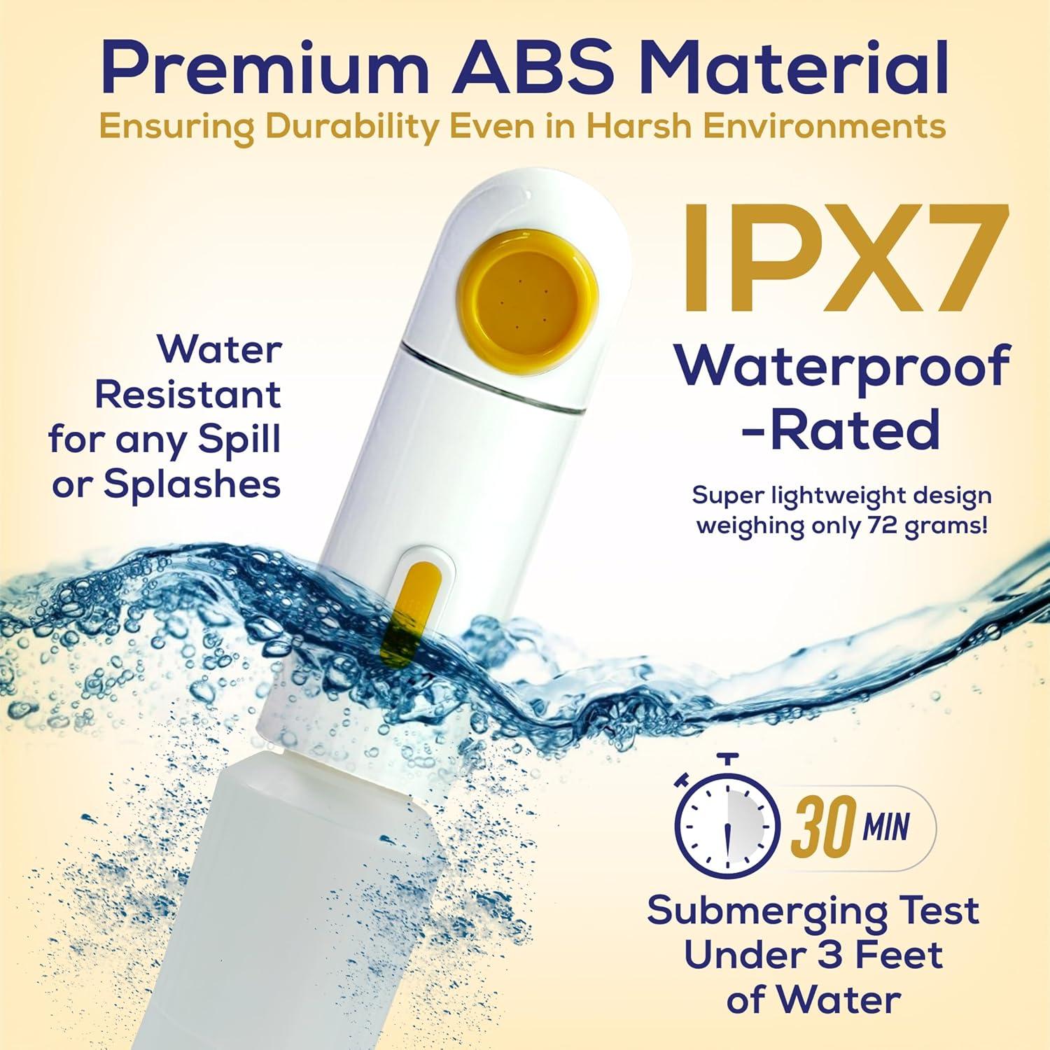 BIDET BUDDY® LuxeJet V2 Portable Bidet for Travel | 300ml/min Flow | 450mAh Battery | 350ML Bottle | IPX7 Waterproof | USB-C Charging | The New & Improved LuxeJet for 2025 with Soft Pressure