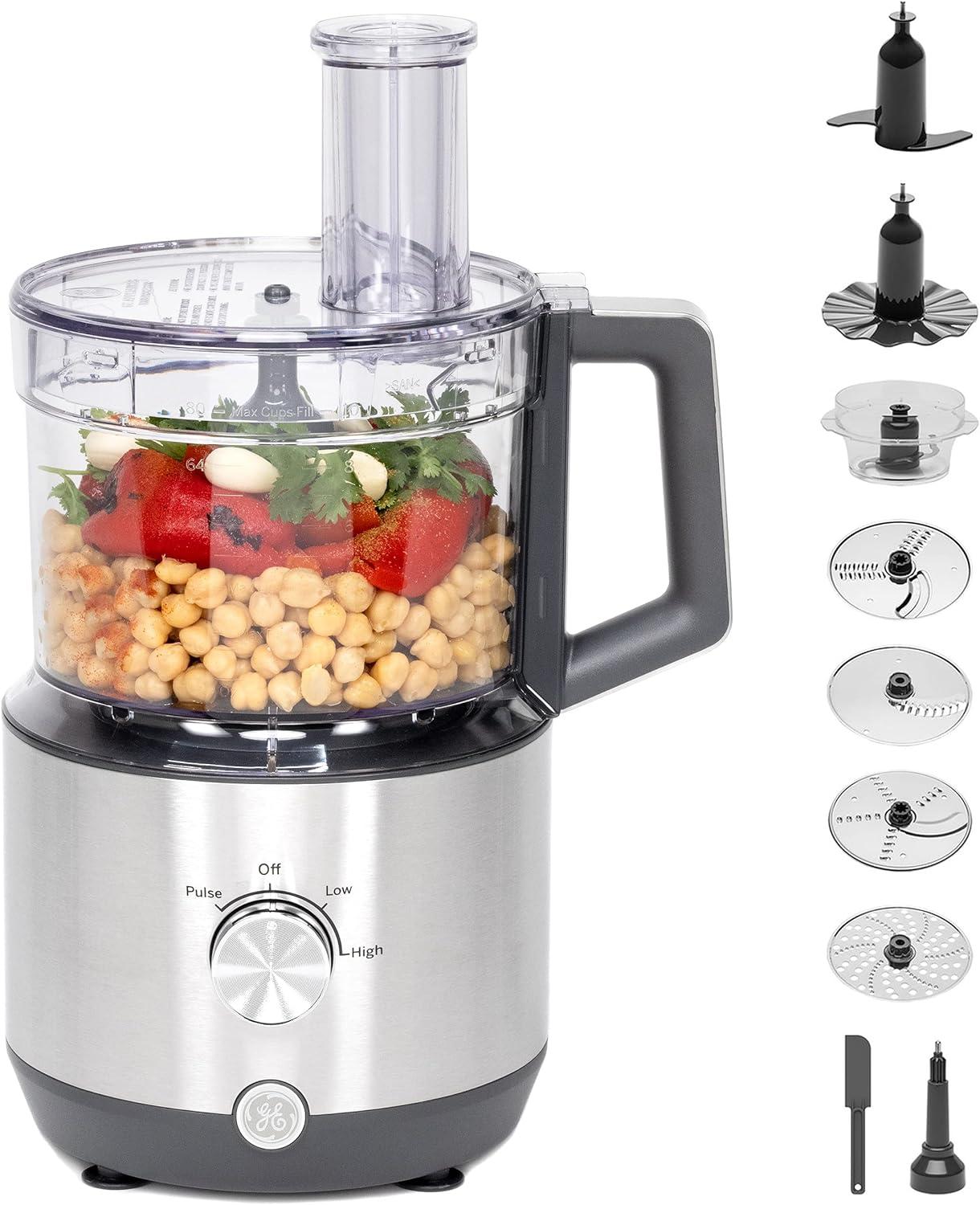 Stainless Steel 12-Cup Food Processor with Variable Speed