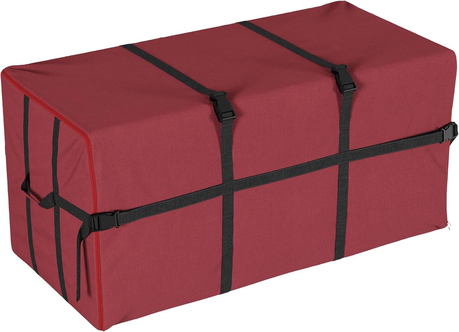 Burgundy Heavy Duty Canvas Christmas Tree Storage Bag, 7.5 ft