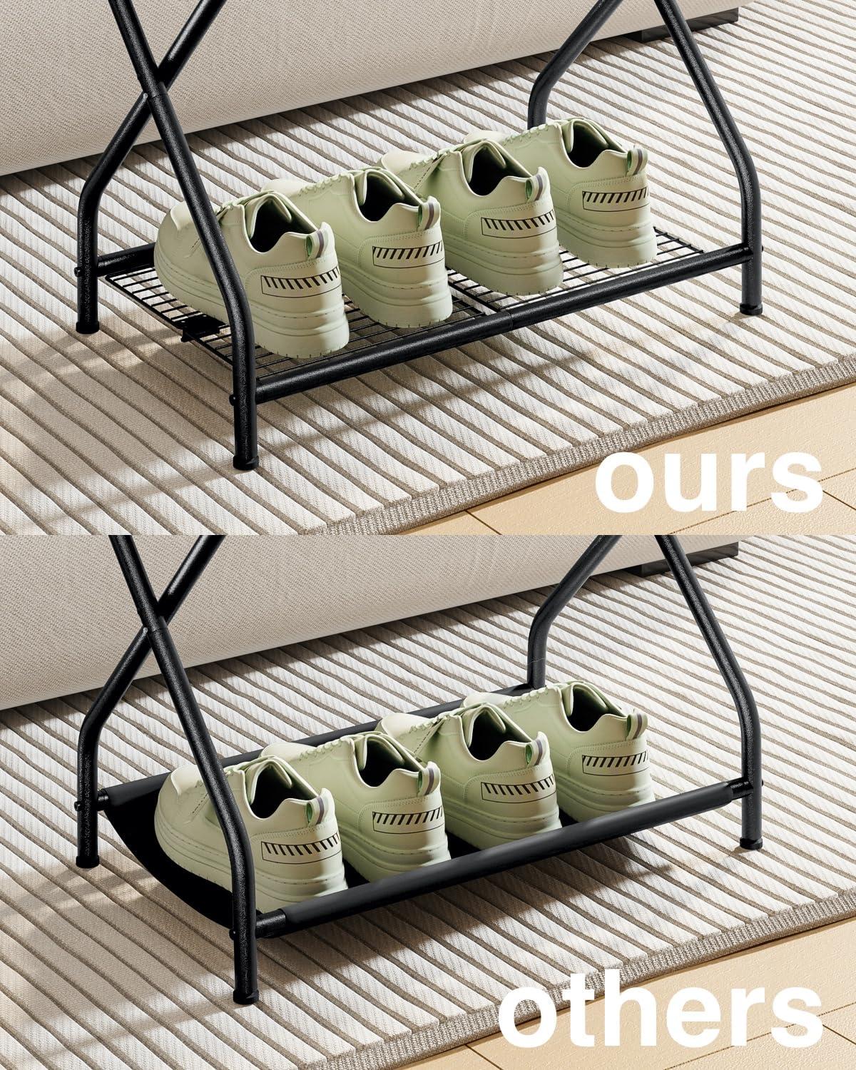 A Home Rack Set Of 2, Foldable Suitcase Stand With Storage Shelf, Metal Luggage Holder For Guest Room, Bedroom