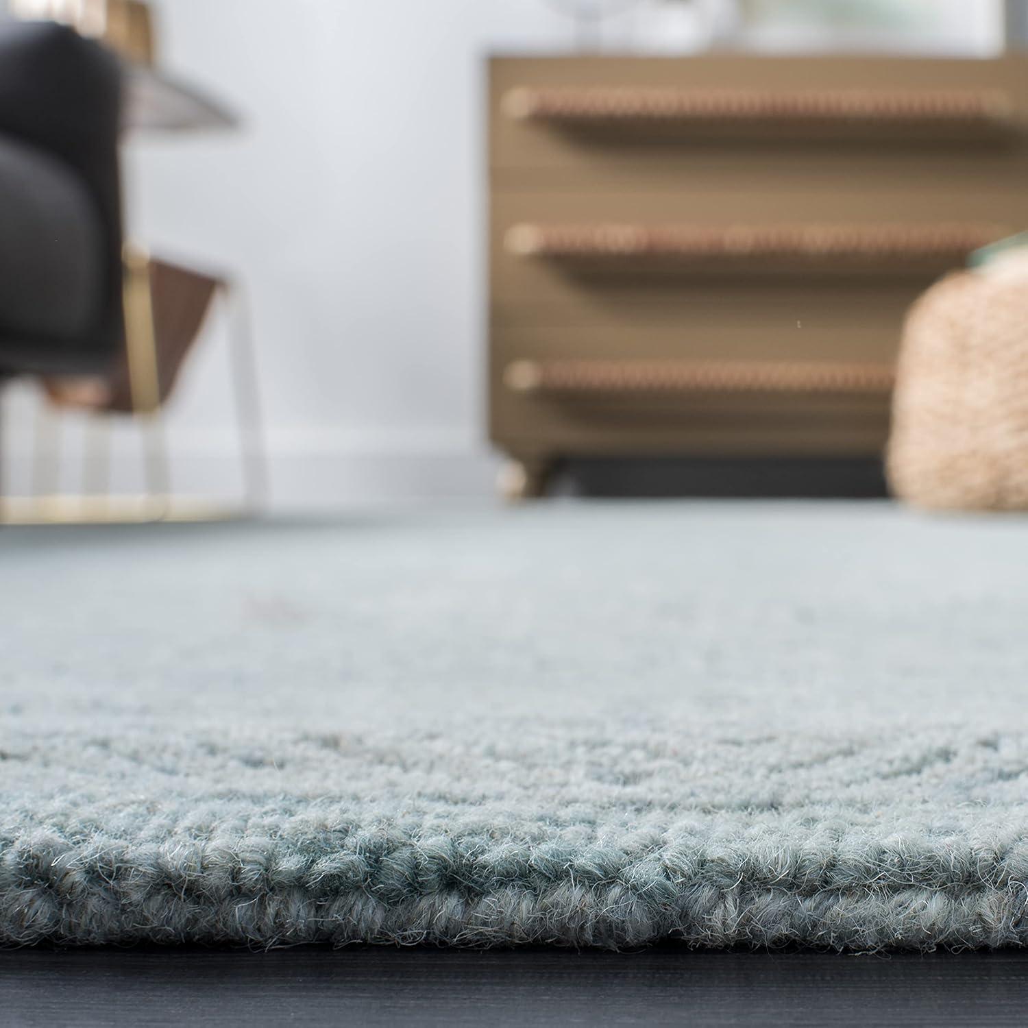 Ikat IKT506 Hand Tufted Area Rug - Aqua - 5'x8' - Safavieh