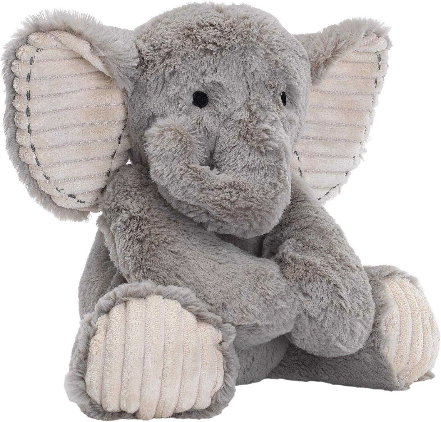 Lambs & Ivy Jungle Safari Gray Plush Elephant Stuffed Animal Toy Plushie - Jett