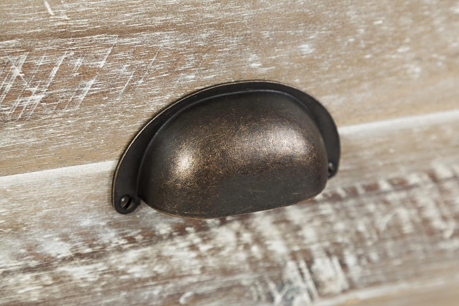 Jofran,Artisan's Craft Rustic Farmhouse Distressed Solid Wood End Table