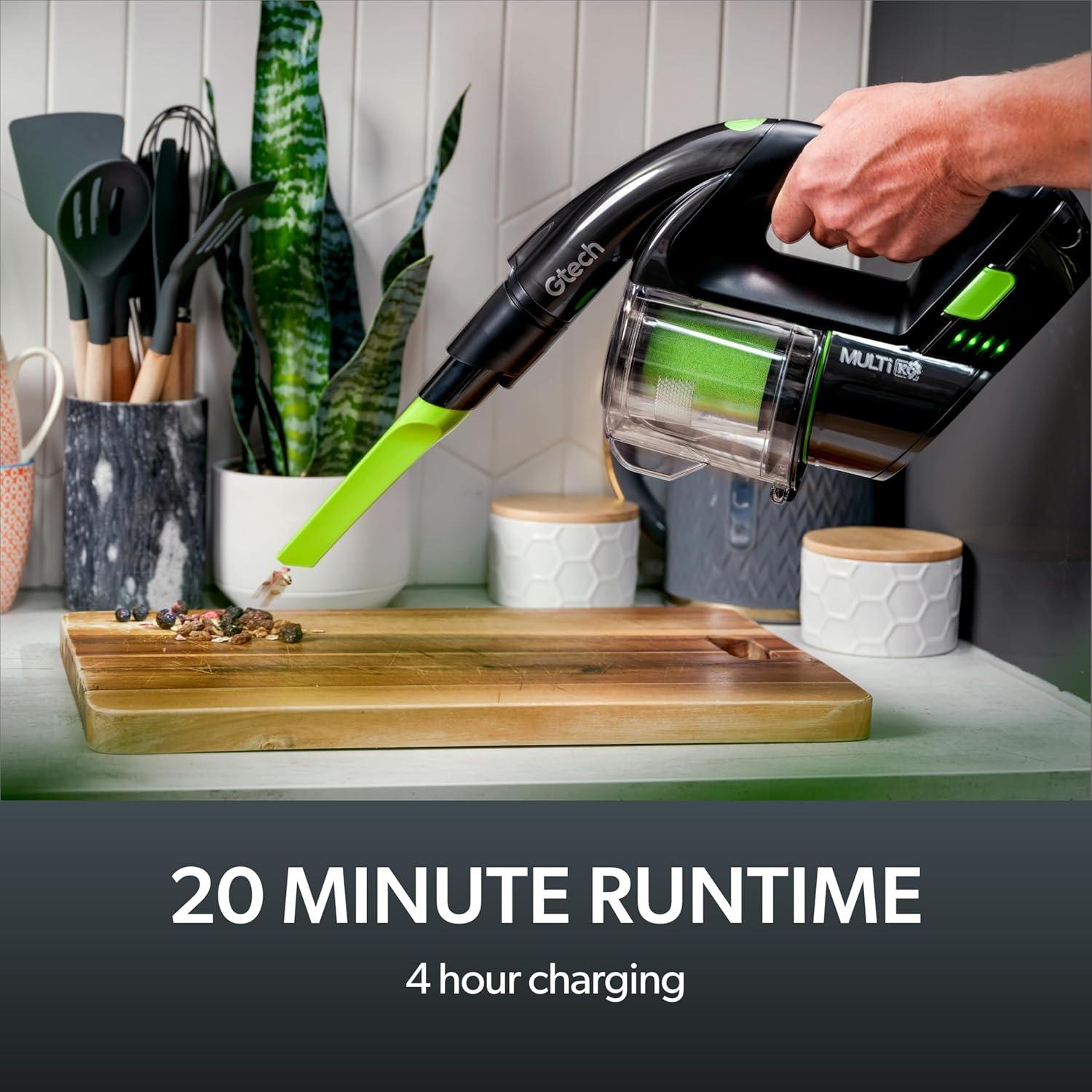 Gtech Multi MK2 K9 Cordless Handheld Vacuum Cleaner - Portable Vacuum Cleaner for Car, Home, and More - Reinforced with Lightweight Aluminum - Rechargeable - Pet Vacuum