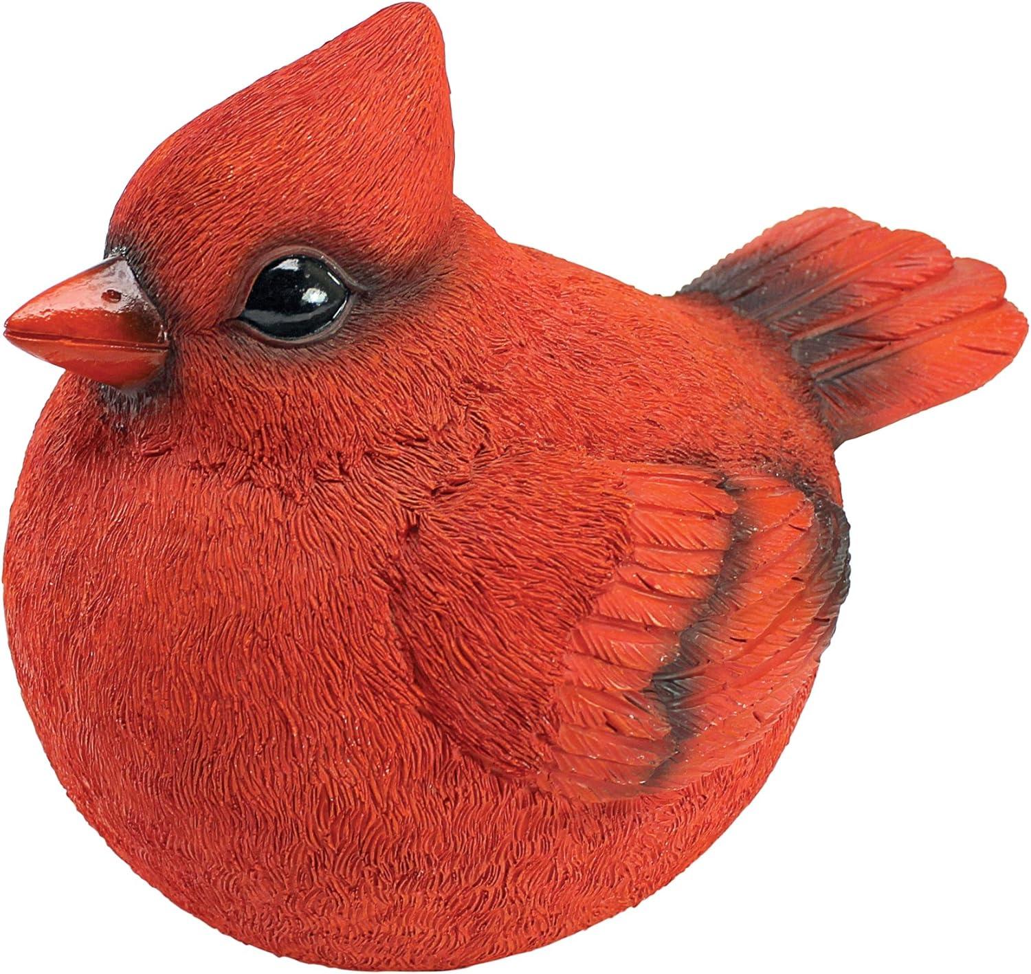 Red Resin Cardinal Bird Garden Statue