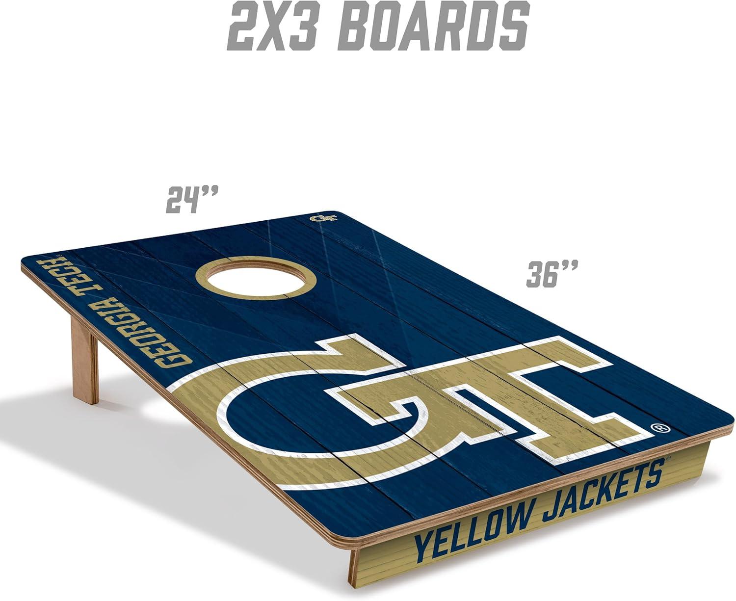 YouTheFan NCAA Professional Wood 2'x3' Cornhole Board w/ Logo Bags | Wayfair