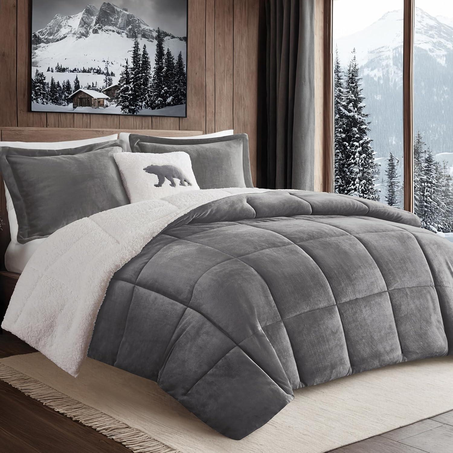 Woolrich Woolrich Alton Plush to Sherpa Down Alternative Comforter Set