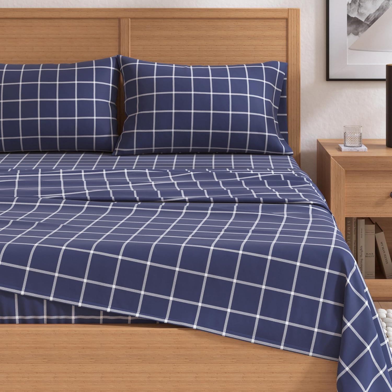 FreshFolds 100% Cotton Cozy Solid Flannel Sheet Set