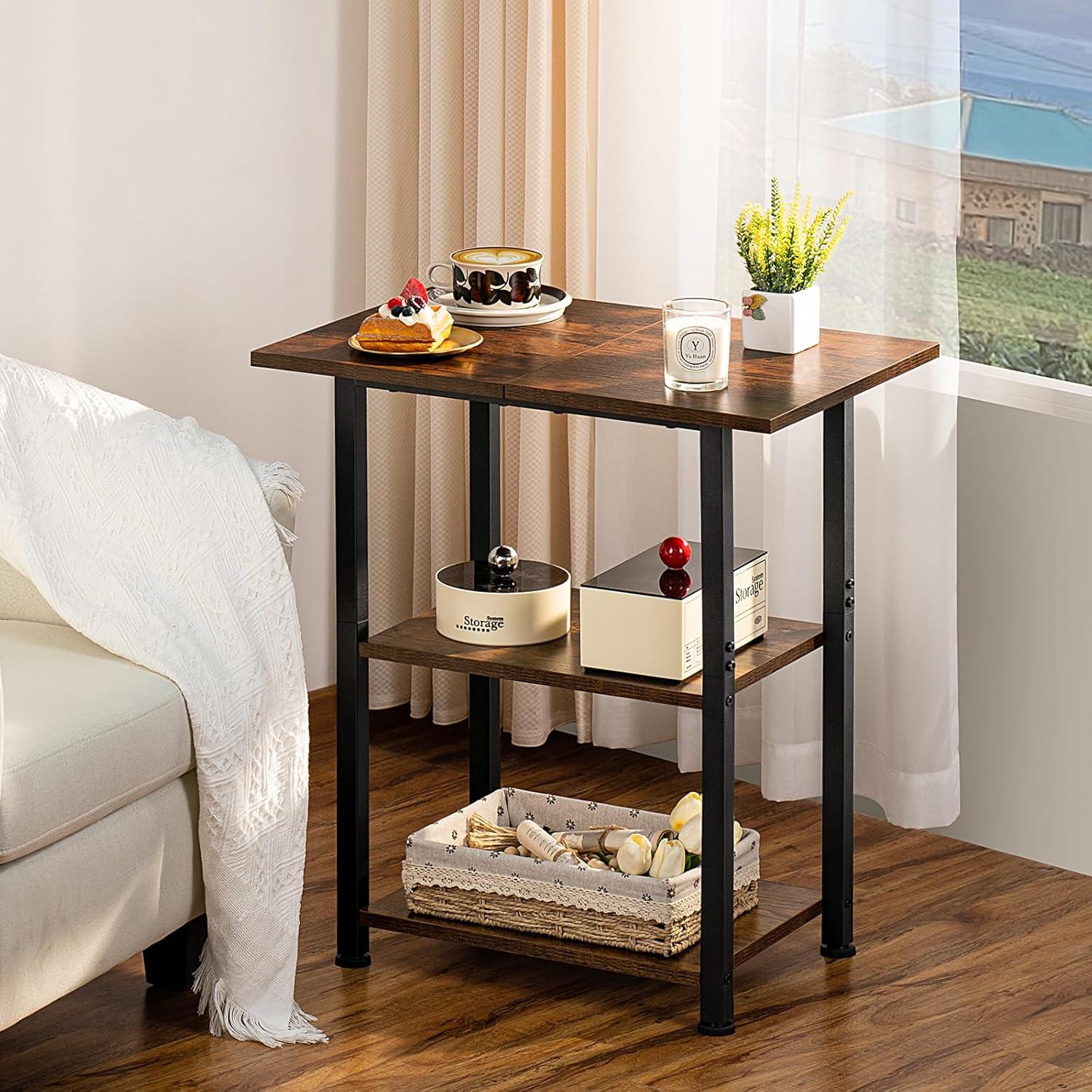 HOOBRO 25.2'' H X 16.5'' W X 11'' D Mobile Printer Stand with Adjustable Shelf