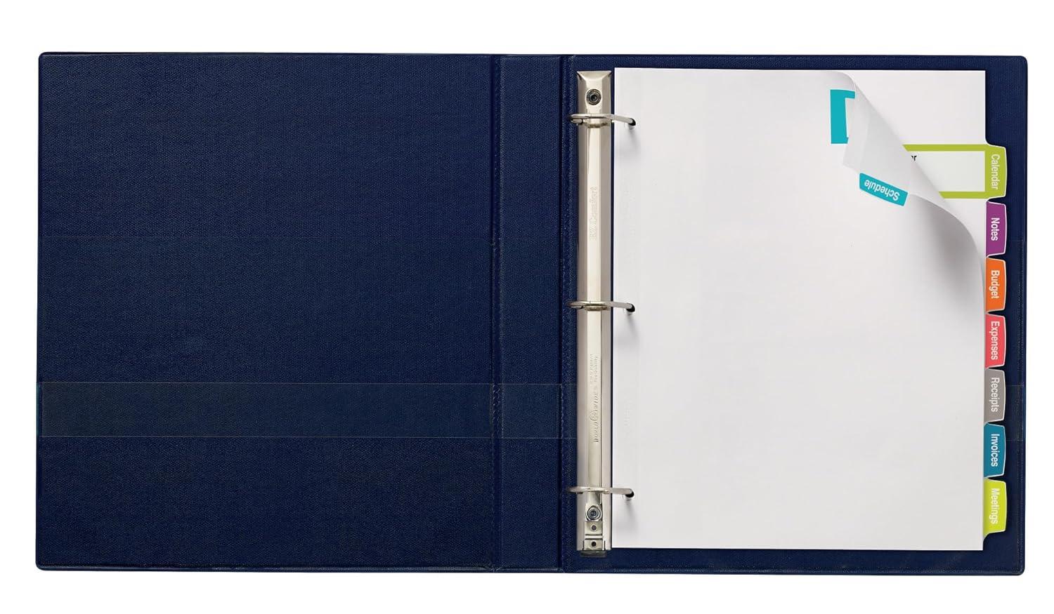 Avery Easy Peel Lrg Tab Dividers 8-Tab 4/PK White 14439