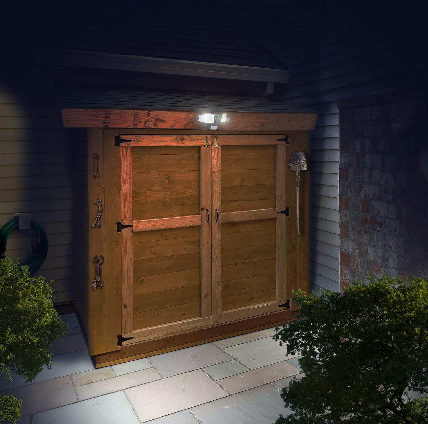 Bronze Matte LED Motion-Activated Battery-Operated Security Flood Light