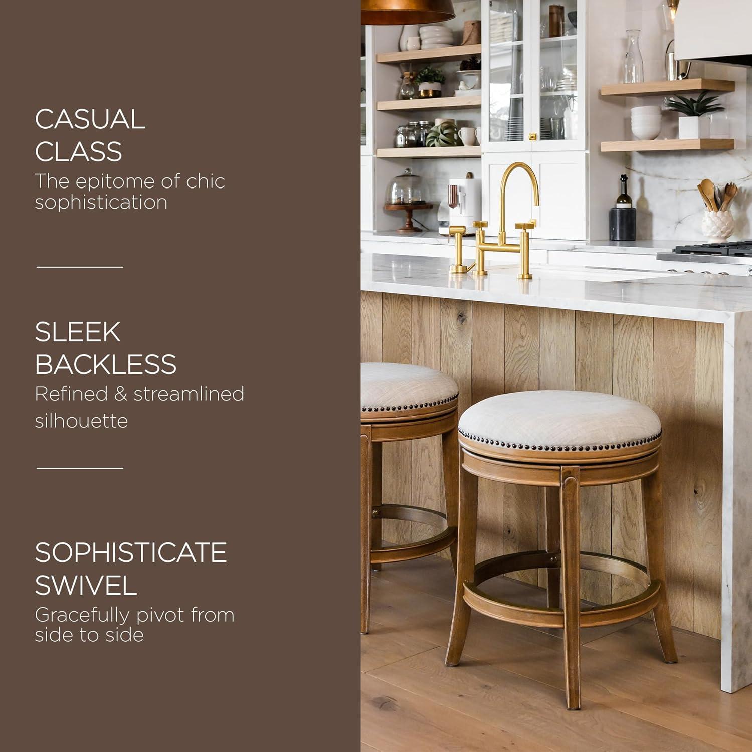 Maven Lane Alexander Backless Swivel Kitchen Stool