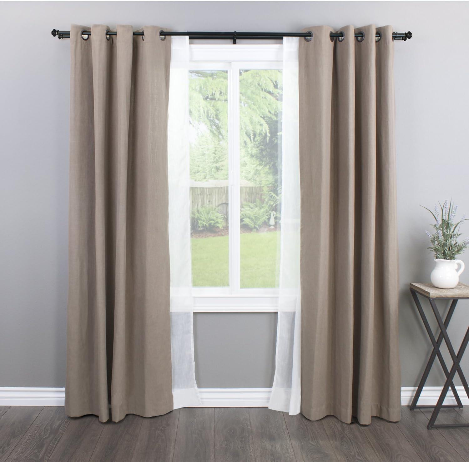 Decopolitan 1" Urn Adjustable Double Curtain Rod Set