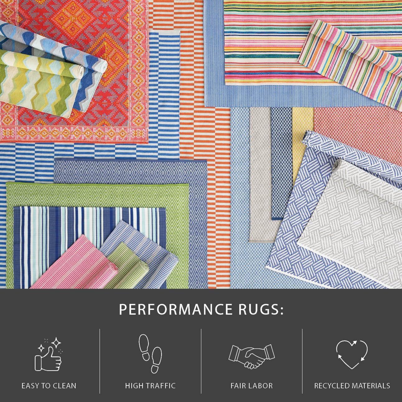 Coastal Blue Handwoven Indoor/Outdoor Rug