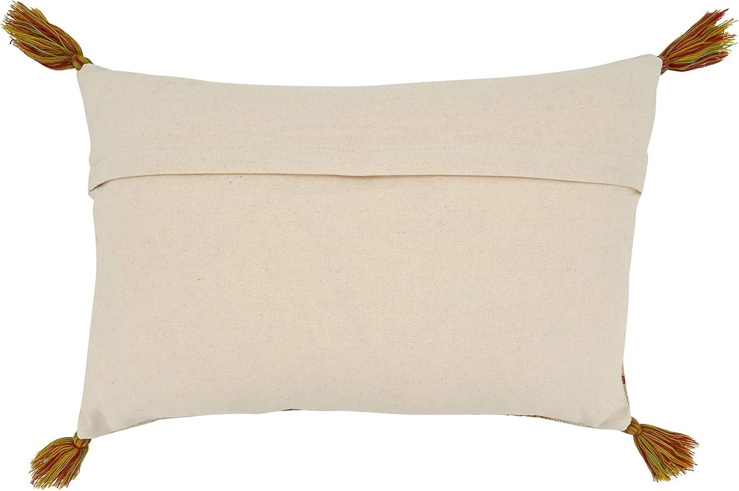 Saro Blossom Collection Floral Cotton Pillow Cover