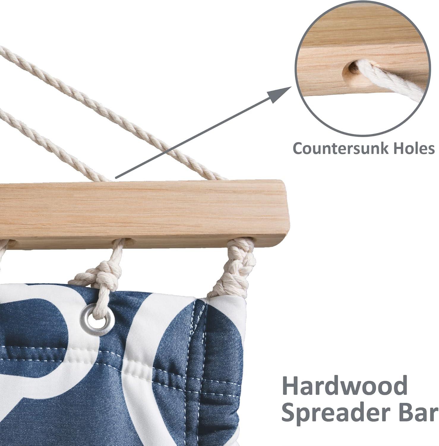 2-Person Quilted Polyester Spreader Bar Hammock