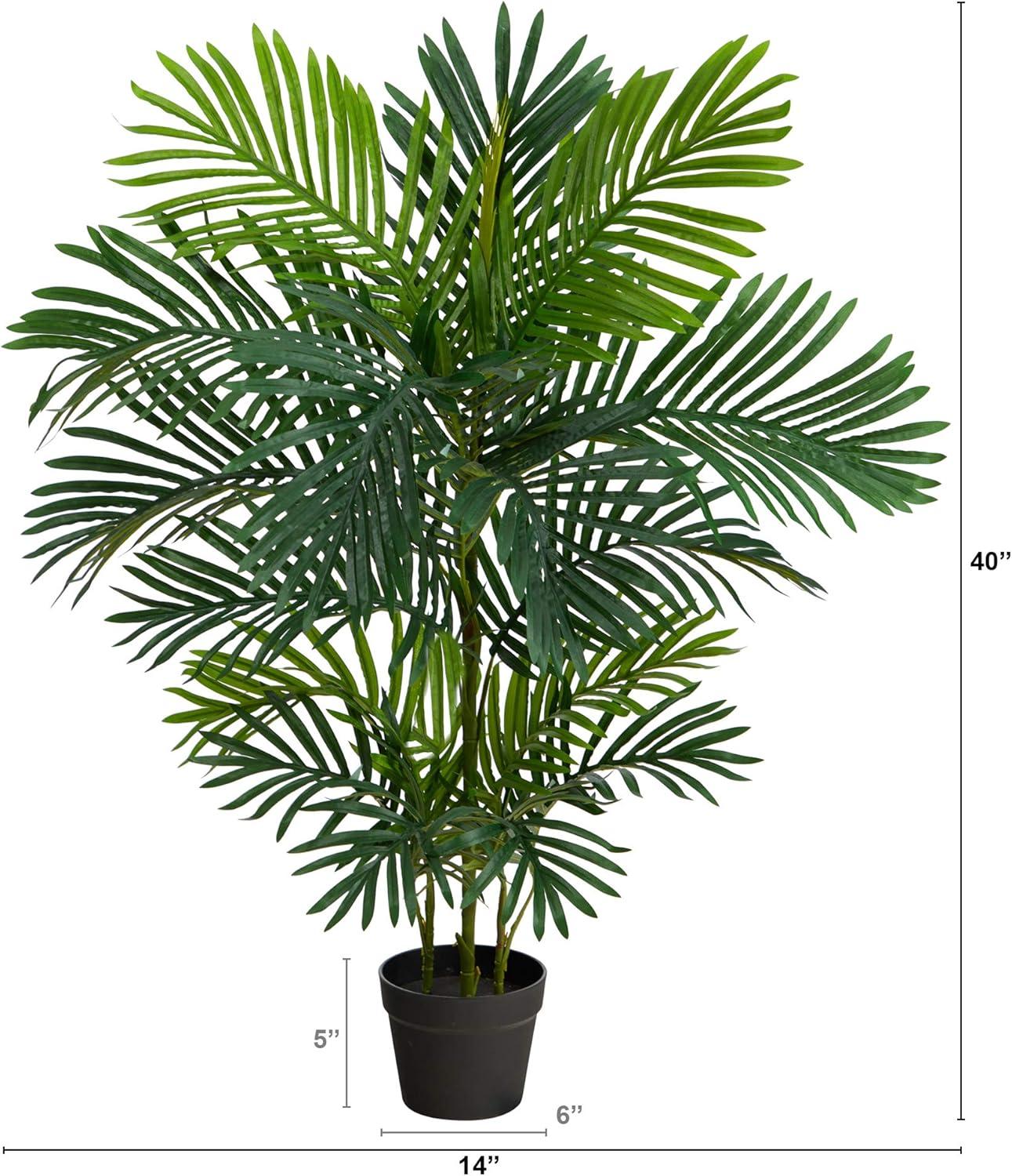 40" Indoor/Outdoor Areca Artificial Palm Tree - Nearly Natural: UV & Weather-Resistant Faux Palm