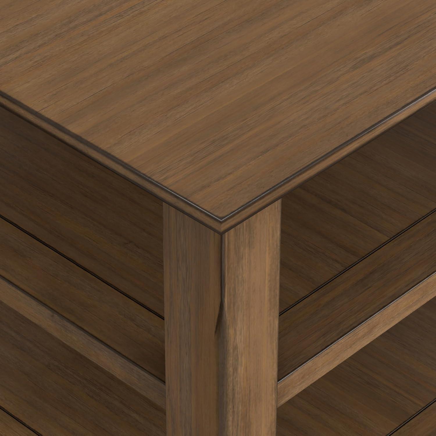 Lark Manor™ Solid Wood Transitional Table with Open Shelves