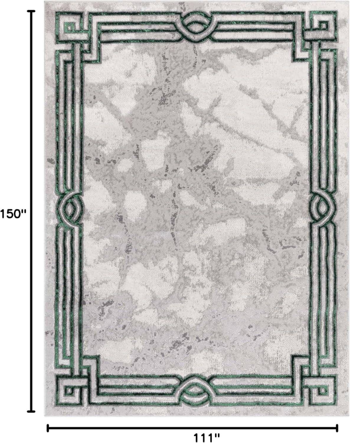 Well Woven Fairmont Huntington Modern Abstract Marble Pattern Blue 9'3" x 12'6" Area Rug