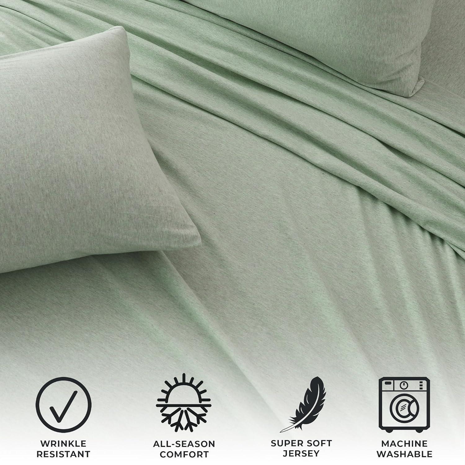 FreshFolds Cotton Blend Jersey Knit Super Soft Sheet Set