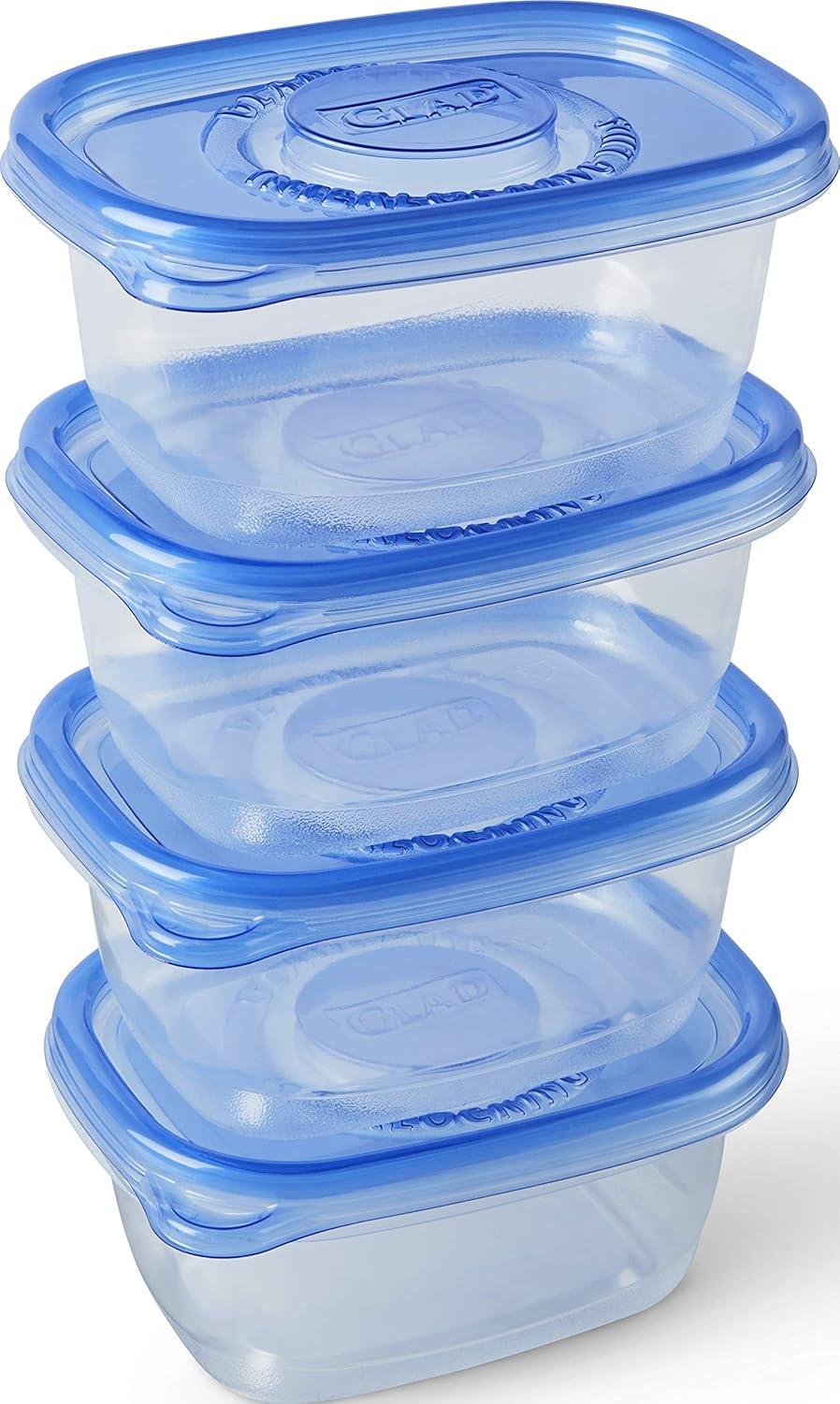 Glad Food Storage Containers - To Go Snack Container - 24 Ounce - 4 Containers