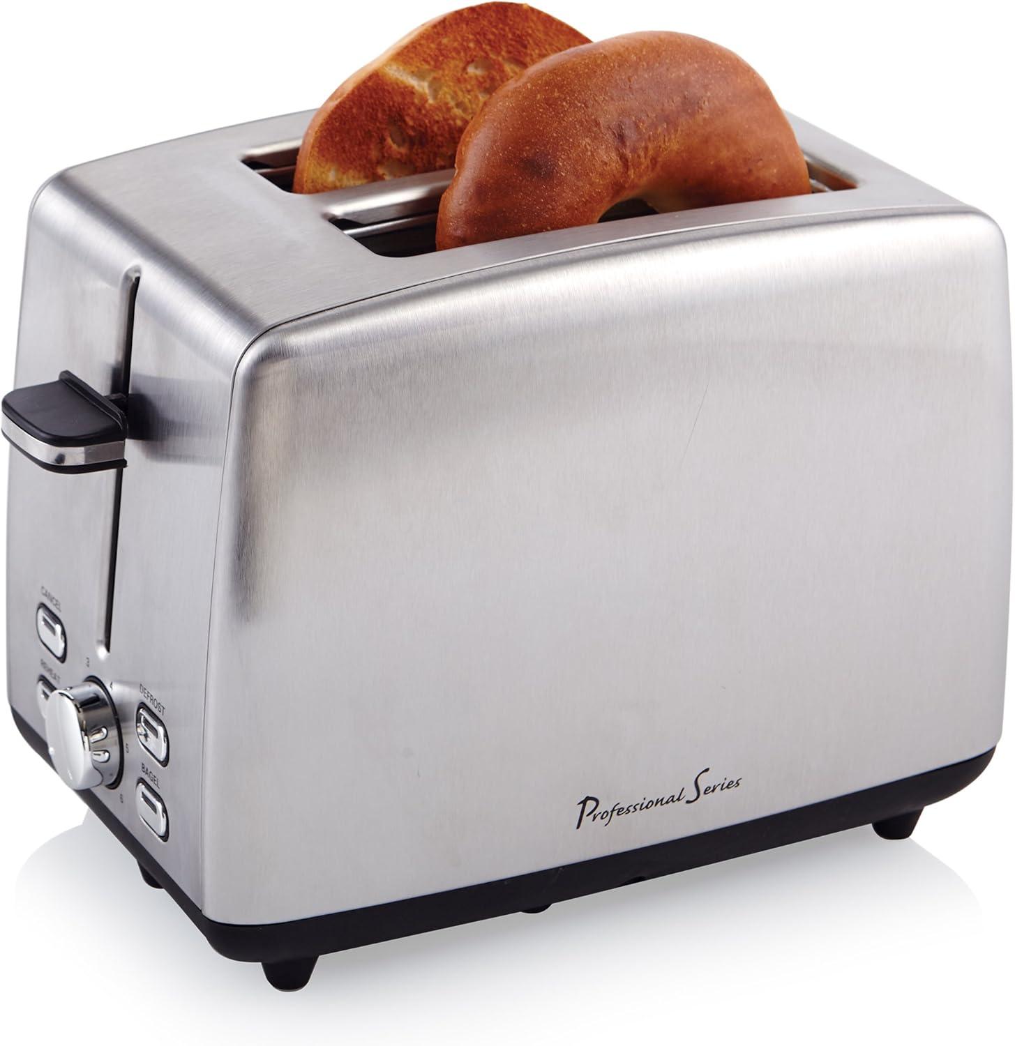 Continental Electric Professional Series 2 Slice Wide Slot Toaster Stainless