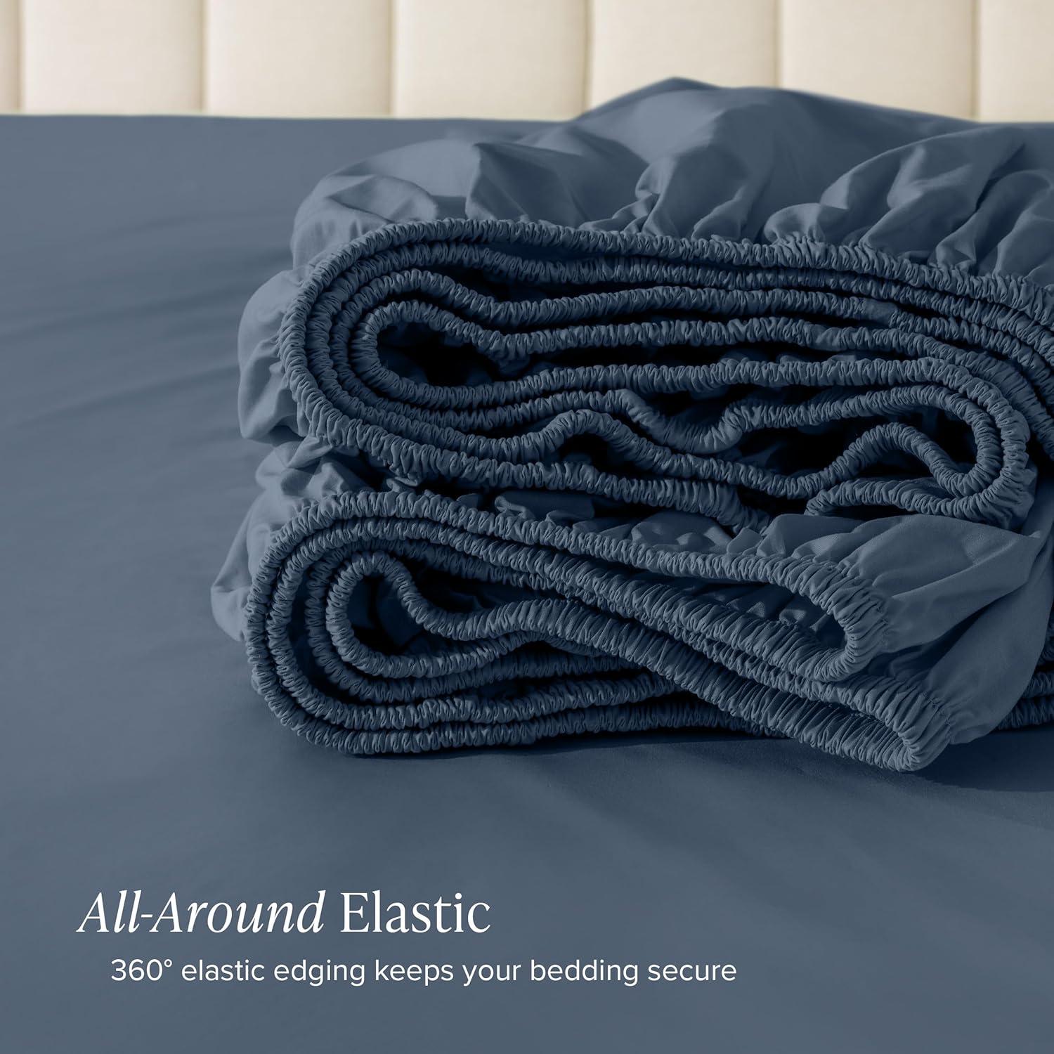 Bare Home 260 Thread Count Organic Cotton Percale Fitted Sheet