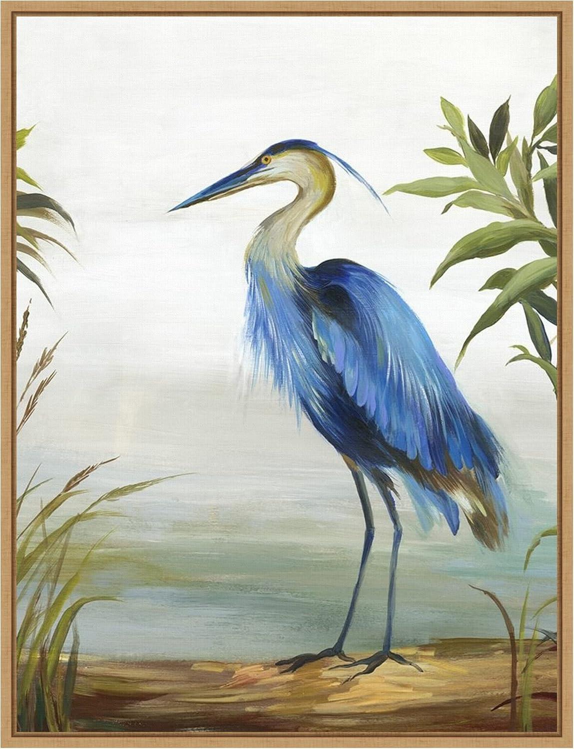 Amanti Art Blue Heron by Aimee Wilson Framed Canvas Wall Art