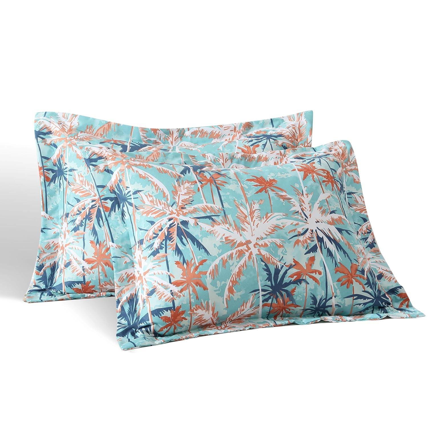 Caribbean Joe  3PC Comforter Set King - Pink Palms