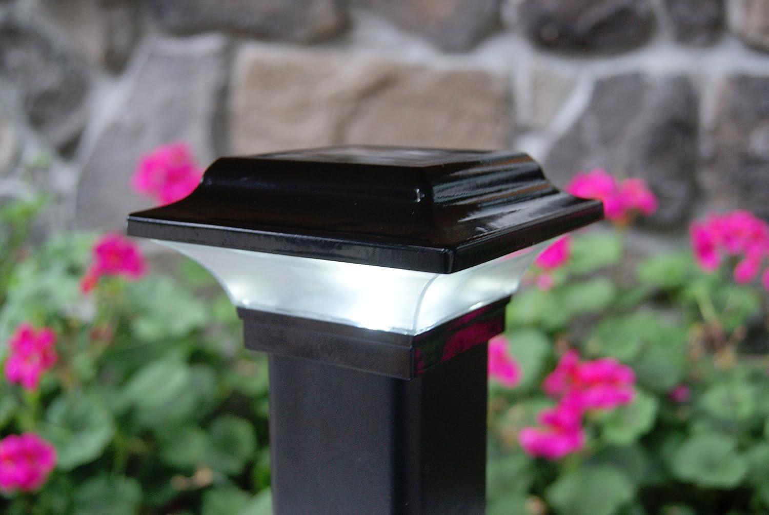 Classy Caps Slo82 Imperial 4-3/4" Wide Led Solar Post Cap Light That Fits Various Small