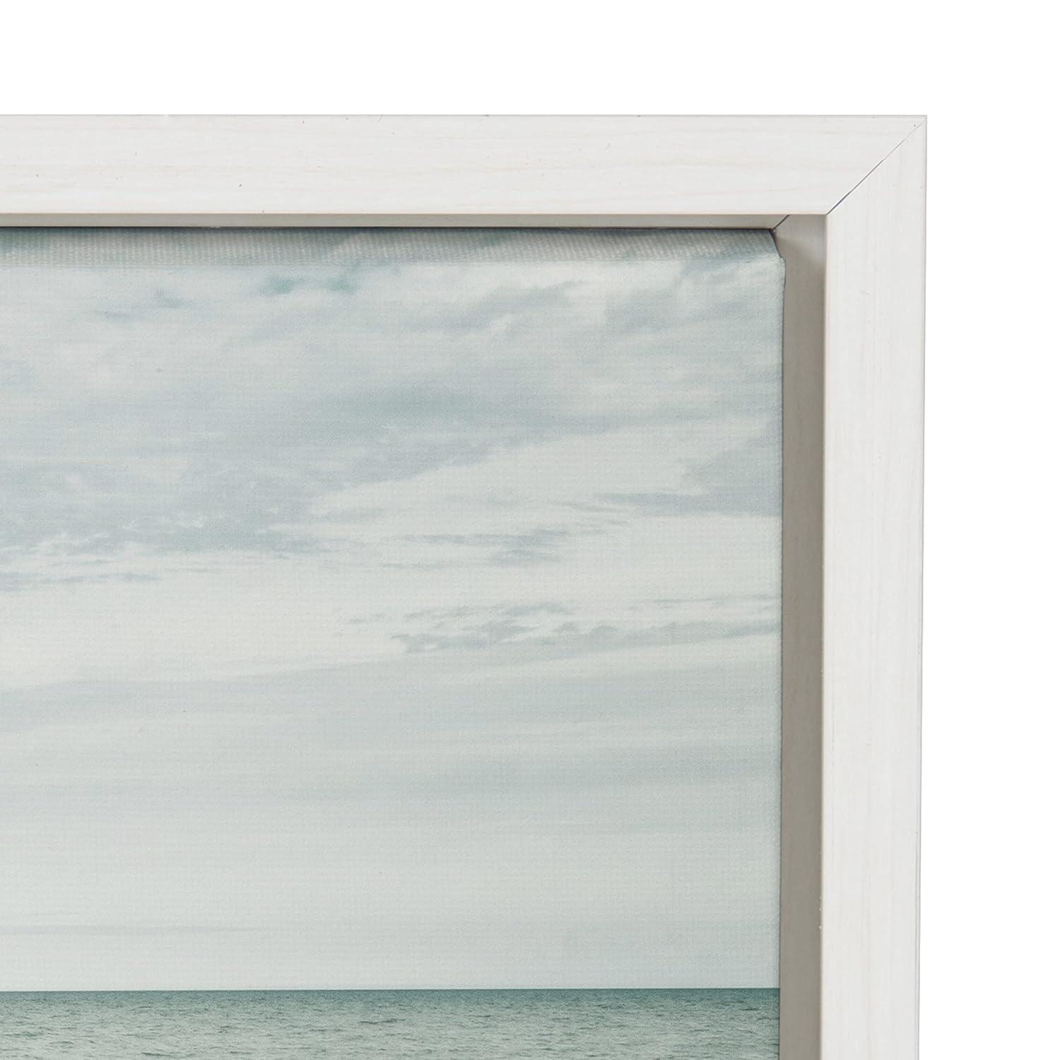 Kate and Laurel Sylvie Beach 2 Framed Canvas by Emiko and Mark Franzen of F2Images, 18x24, White