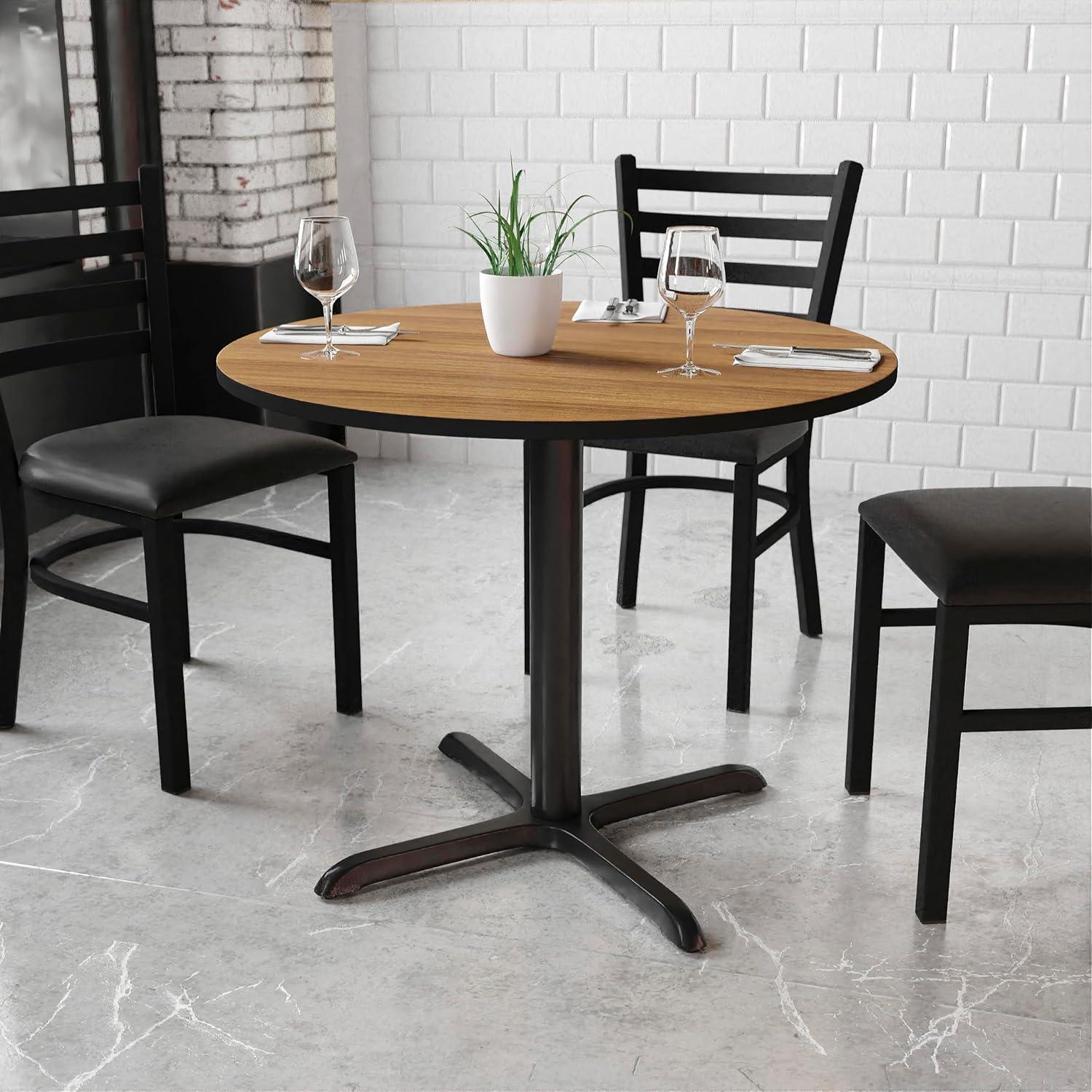 Flash Furniture Carrus Round Laminate Table Top with Height Table Base