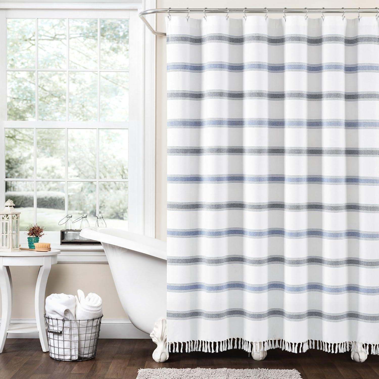 Lush Decor Striped Shower Curtain