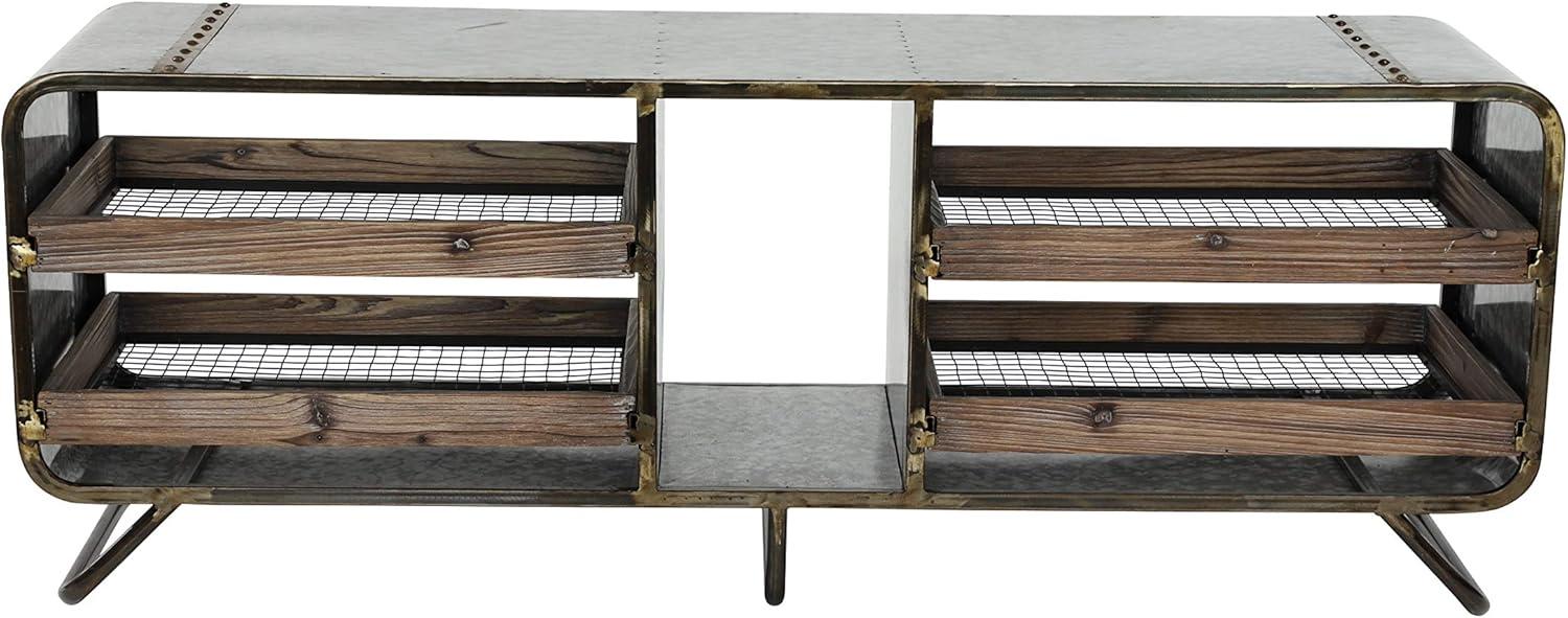 Industrial Storage Bench Gray - Olivia & May