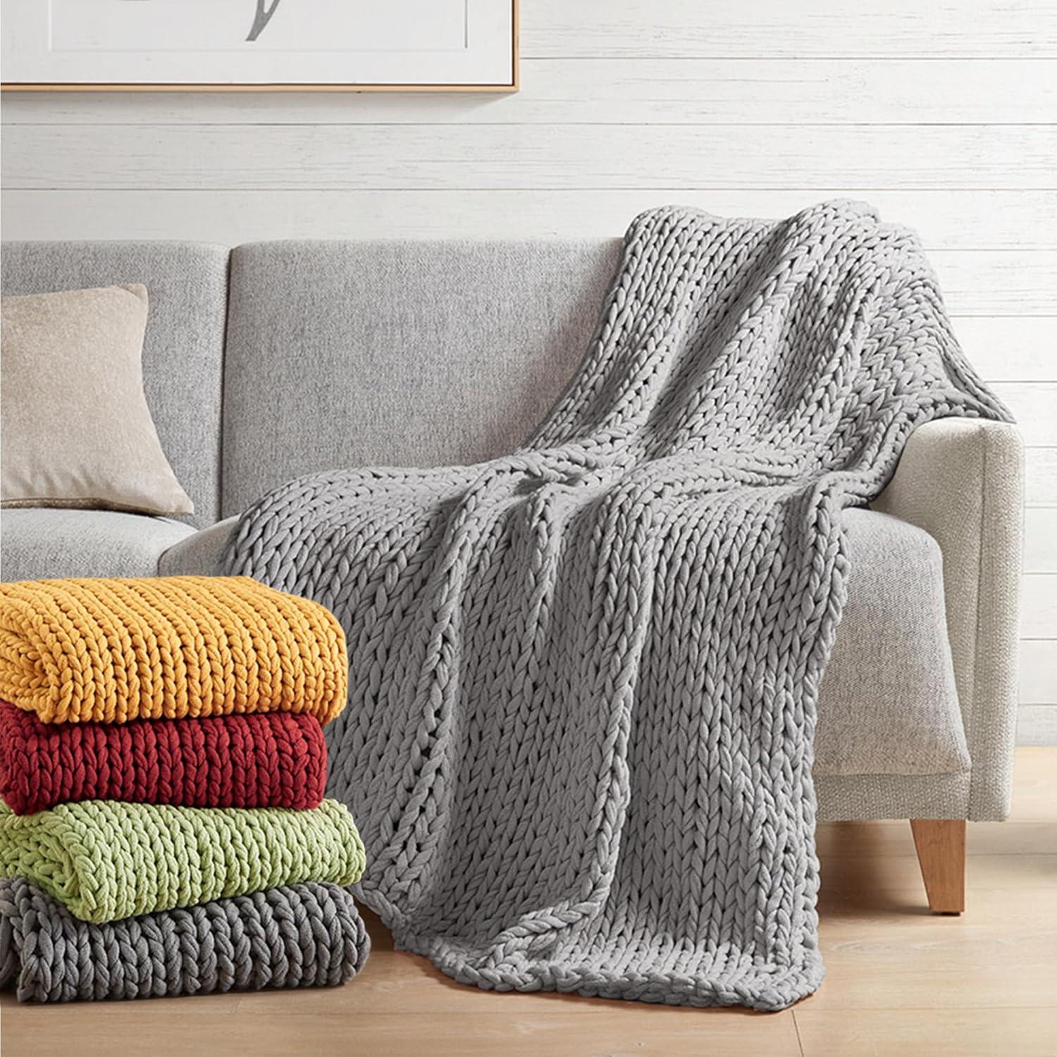 Madison Hand Made Chunky Double Knit Throw Blanket