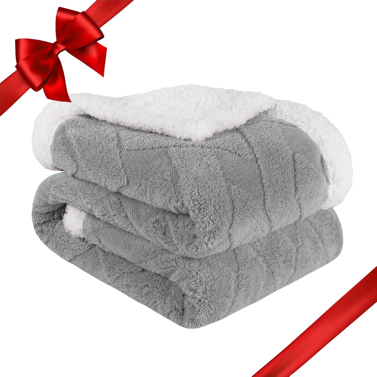 Platinum King Reversible Fleece Sherpa Blanket