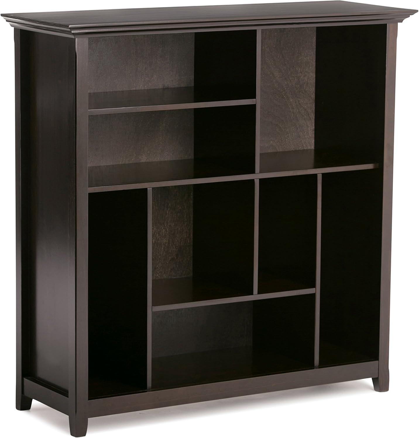 Hickory Brown Multi-Cube Solid Wood Bookcase