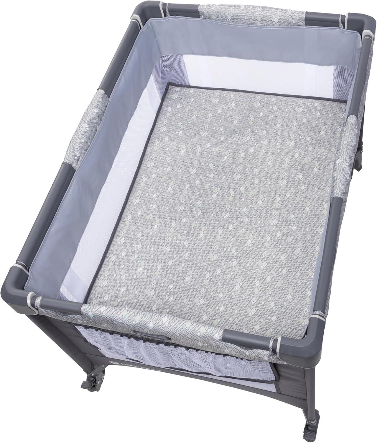 Baby Trend Nursery Den Playard with Snooze Pod and Flip Over Changer - Diamond Sage