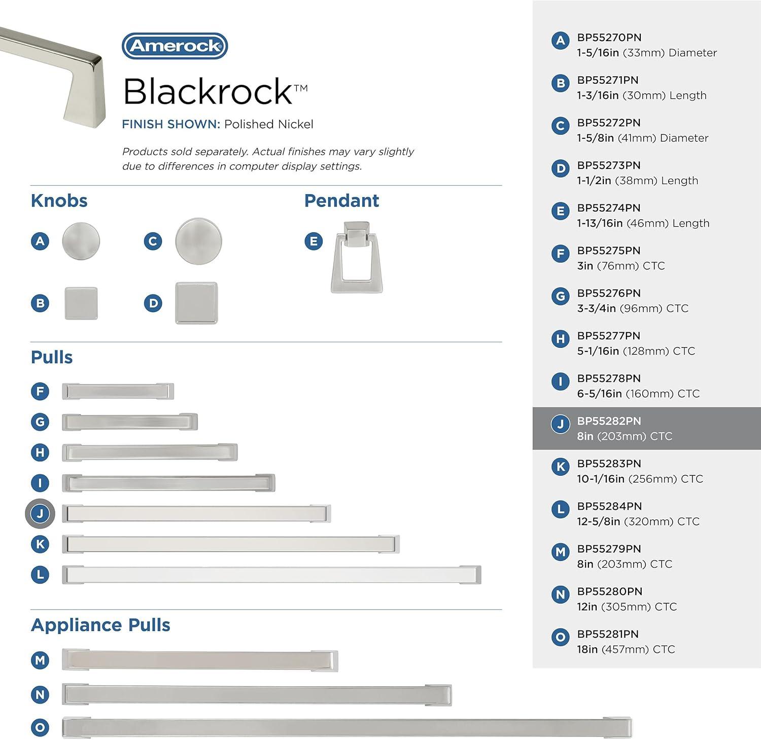 Amerock Blackrock Cabinet Door or Drawer Pull