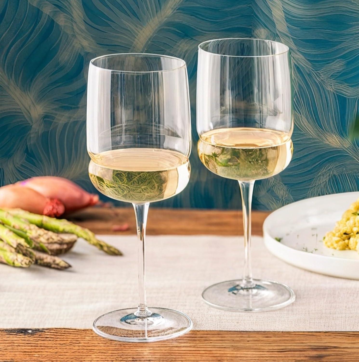Luigi Bormioli Grandioso Chardonnay 15.25 oz. Wineglass, Set of 4, Titanium Reinforced Stem, Made of SON-hyx Crystal, Made in Italy