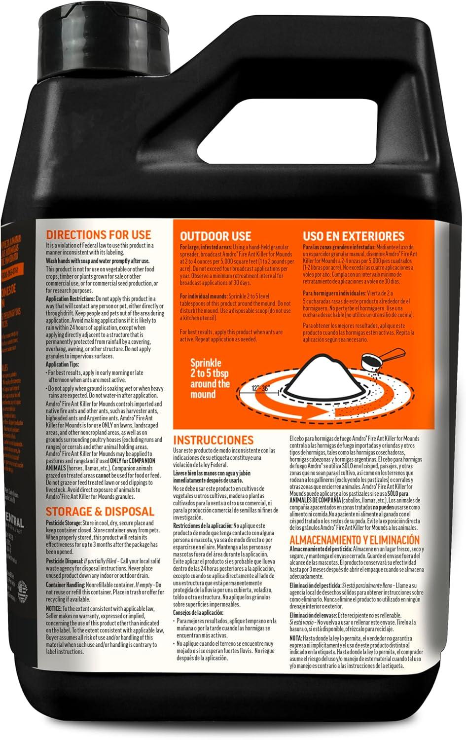 Amdro Outdoor Fire Ant Killer Bait for Mounds and Lawns, 1 lb.