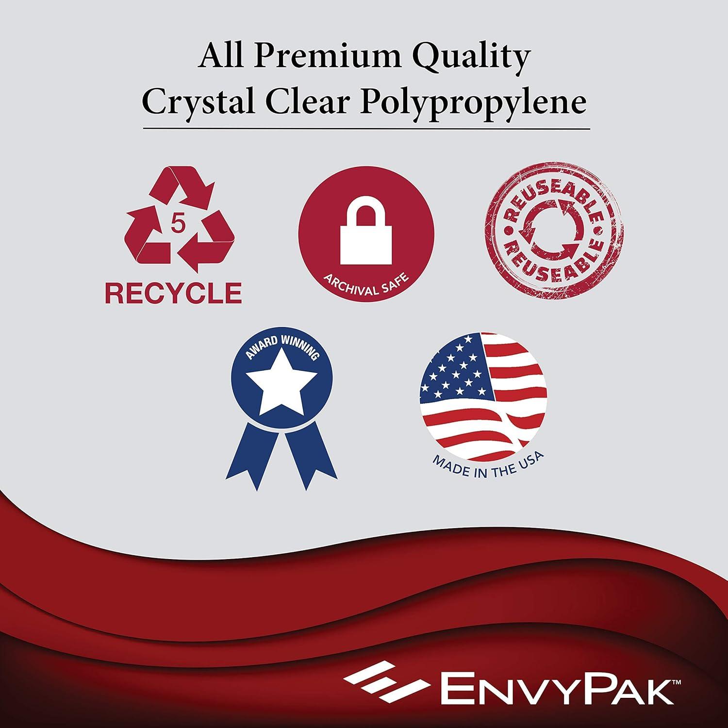 EnvyPak Bolsillos Superiores para Carpetas de Carga de 8,5 x 11 Pulgadas, Transparentes, 50 Unidades