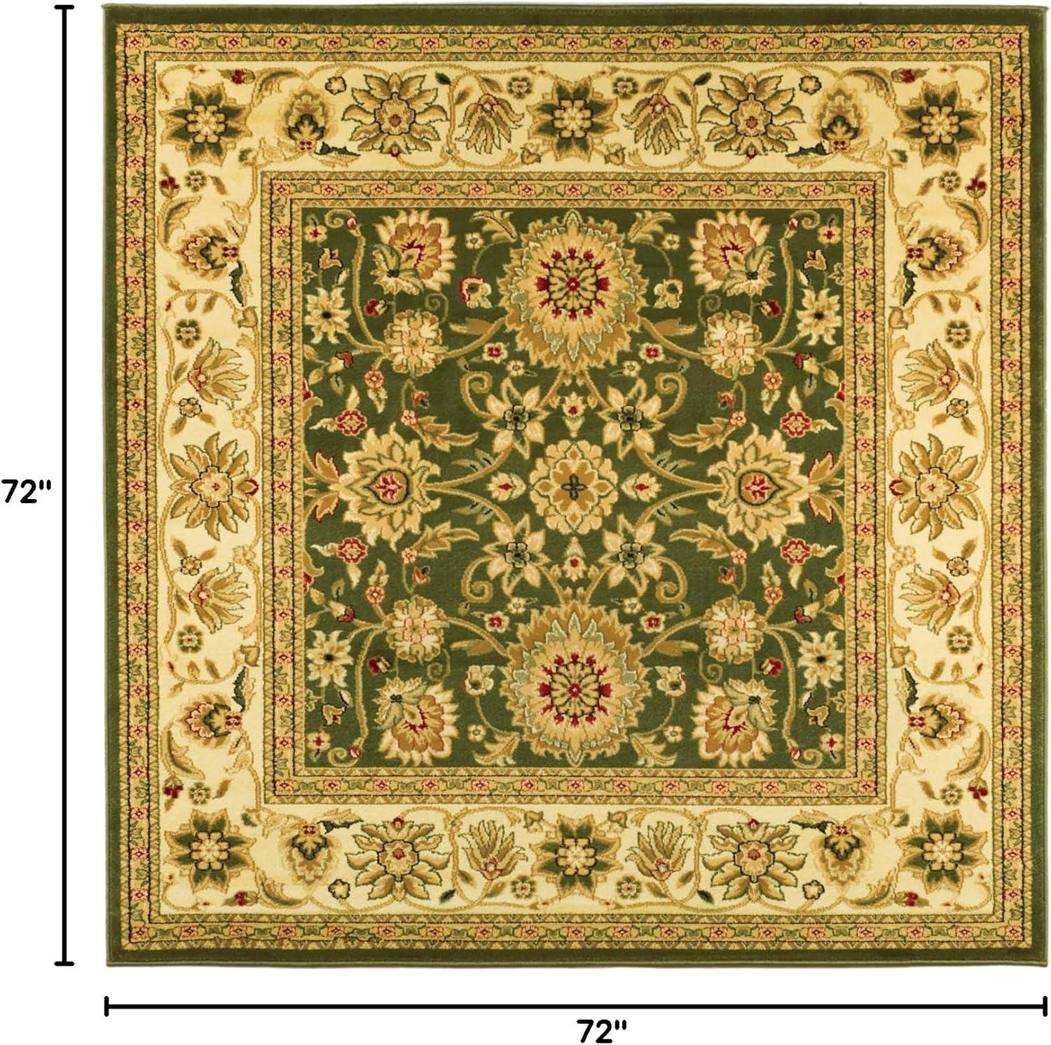 Lyndhurst LNH212 Power Loomed Area Rug - Sage/Ivory - 6'x6' - Safavieh