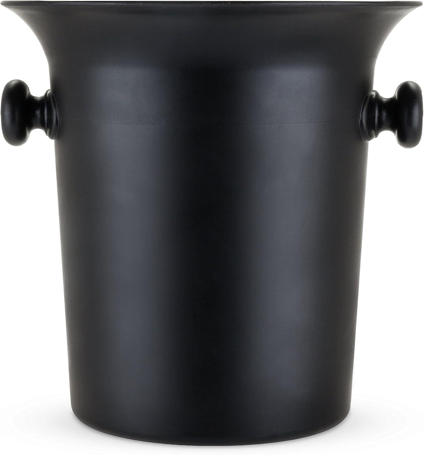 True Black Ice Bucket with Handles, Beverage Tub for Parties, Wine and Champagne Drink Bucket for Outdoor and Indoors Entertaining, 3 Liter, Black